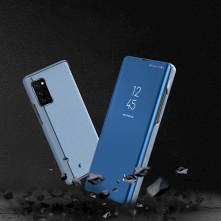 Flip telefontok átlátszó előlappal Samsung Galaxy S21 FE 5G készülékhez - KÉK