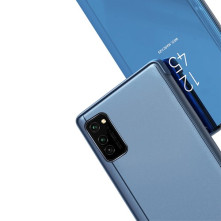 Flip telefontok átlátszó előlappal Samsung Galaxy S21 FE 5G készülékhez - KÉK
