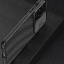 NILLKIN masszív tok kameravédővel Samsung Galaxy A33 5G készülékhez - FEKETE