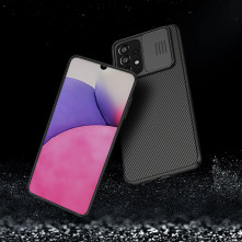 NILLKIN masszív tok kameravédővel Samsung Galaxy A33 5G készülékhez - FEKETE