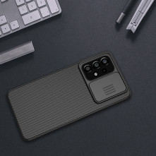 NILLKIN masszív tok kameravédővel Samsung Galaxy A33 5G készülékhez - FEKETE