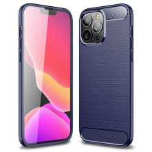 Apple iPhone 14 Pro Max karbon mintás tok - KÉK