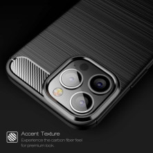 Apple iPhone 14 Pro Max karbon mintás tok - KÉK