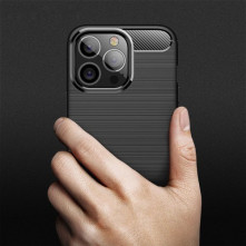 Apple iPhone 14 Pro Max karbon mintás tok - KÉK