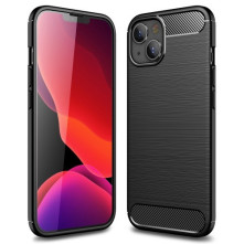 Apple iPhone 14 Plus karbon mintás tok - FEKETE