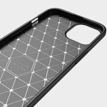 Apple iPhone 14 Plus karbon mintás tok - FEKETE