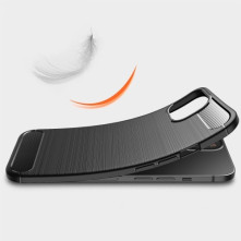 Apple iPhone 14 Plus karbon mintás tok - FEKETE