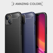 Apple iPhone 14 Plus karbon mintás tok - FEKETE