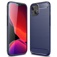 Apple iPhone 14 Plus karbon mintás tok - KÉK