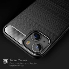 Apple iPhone 14 Plus karbon mintás tok - KÉK