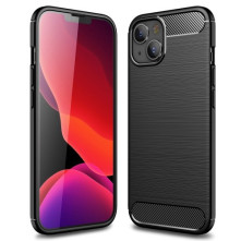 Apple iPhone 14 karbon mintás tok - FEKETE