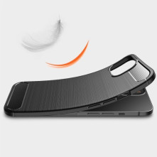 Apple iPhone 14 karbon mintás tok - FEKETE