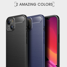 Apple iPhone 14 karbon mintás tok - FEKETE