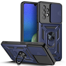 Kemény műanyag és rugalmas TPU hibrid tok Samsung Galaxy A13 4G telefonhoz - KÉK