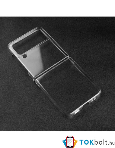 Műanyag hátlap tok Samsung Galaxy Z Flip4 készülékhez - ÁTTETSZŐ