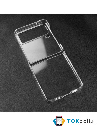 Műanyag hátlap tok Samsung Galaxy Z Flip4 készülékhez - ÁTTETSZŐ