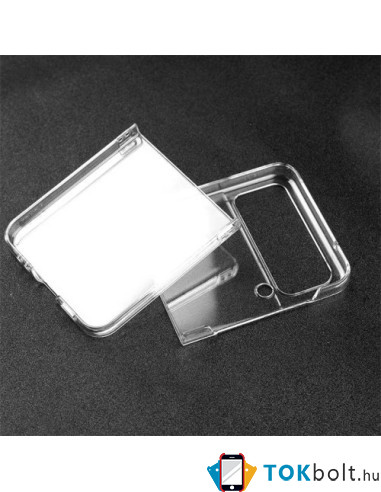 Műanyag hátlap tok Samsung Galaxy Z Flip4 készülékhez - ÁTTETSZŐ