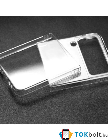Műanyag hátlap tok Samsung Galaxy Z Flip4 készülékhez - ÁTTETSZŐ