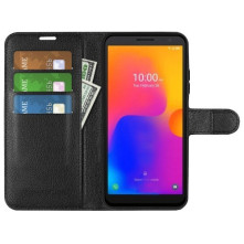 Oldalra nyíló tok Alcatel 1B (2022) telefonhoz - FEKETE