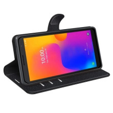 Oldalra nyíló tok Alcatel 1B (2022) telefonhoz - FEKETE