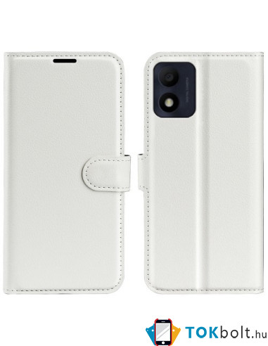 Oldalra nyíló tok Alcatel 1B (2022) telefonhoz - FEHÉR