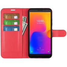 Oldalra nyíló tok Alcatel 1B (2022) telefonhoz - PIROS