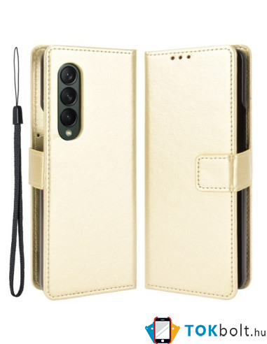 Oldalra nyíló tok Samsung Galaxy Z Fold4 telefonhoz - ARANY