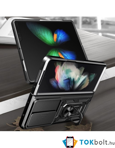Kemény műanyag és rugalmas TPU hibrid tok Samsung Galaxy Z Fold4 telefonhoz - ZÖLD