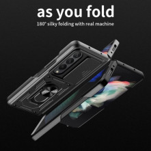 Kemény műanyag és rugalmas TPU hibrid tok Samsung Galaxy Z Fold4 telefonhoz - ZÖLD