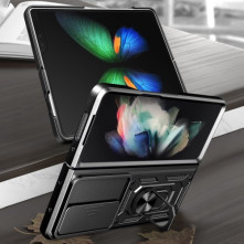 Kemény műanyag és rugalmas TPU hibrid tok Samsung Galaxy Z Fold4 telefonhoz - PIROS