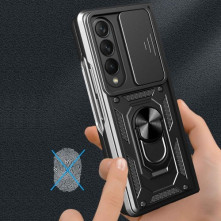 Kemény műanyag és rugalmas TPU hibrid tok Samsung Galaxy Z Fold4 telefonhoz - PIROS