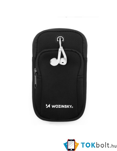 WOZINSKY karra csatolható tok futáshoz, sportoláshoz - 18*11 cm - WABBK1 - FEKETE