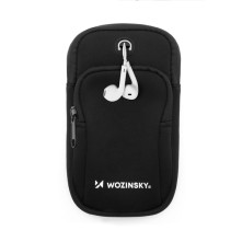 WOZINSKY karra csatolható tok futáshoz, sportoláshoz - 18*11 cm - WABBK1 - FEKETE