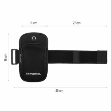 WOZINSKY karra csatolható tok futáshoz, sportoláshoz - 18*11 cm - WABBK1 - FEKETE