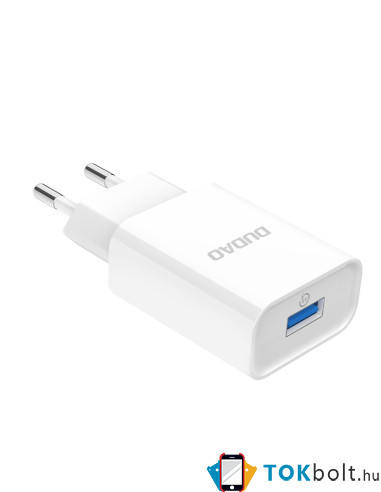 DUDAO töltő EU USB 5V / 2.4A QC3.0 Quick Charge 3.0 (A3EU) - FEHÉR