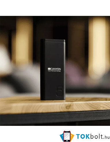 CANYON CNE-CPB05 5000mAh LiPo powerbank - FEKETE