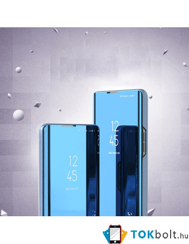 Flip telefontok átlátszó előlappal Samsung Galaxy S22 Ultra 5G készülékhez - KÉK