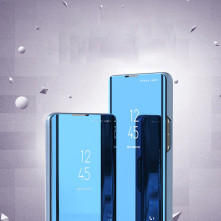 Flip telefontok átlátszó előlappal Samsung Galaxy S22 Ultra 5G készülékhez - KÉK