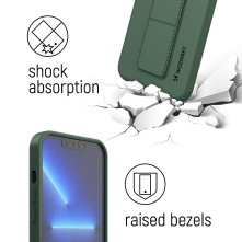 Wozinsky kitámasztható rugalmas TPU tok Samsung Galaxy A23 5G készülékhez - FEKETE