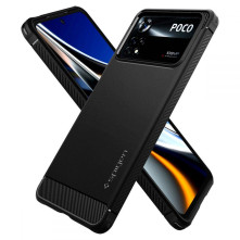 SPIGEN rugalmas telefontok Xiaomi Poco X4 Pro 5G készülékhez - FEKETE