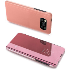 Flip telefontok átlátszó előlappal Xiaomi Poco X3 / X3 Pro / Poco X3 NFC készülékhez - RÓZSAARANY