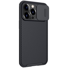 NILLKIN masszív tok kameravédővel Apple iPhone 13 Pro készülékhez - FEKETE