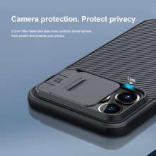 NILLKIN masszív tok kameravédővel Apple iPhone 13 Pro készülékhez - FEKETE
