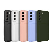 Kártyatartós rugalmas TPU tok Samsung Galaxy A33 5G készülékhez - FEKETE