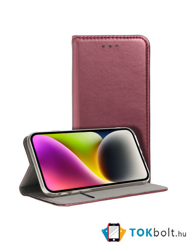 MAGNET BOOK tok Samsung Galaxy A52 5G / A52 / A52s telefonhoz - BURGUNDI