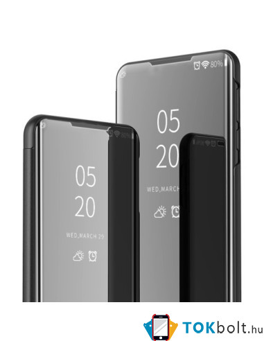 Flip telefontok átlátszó előlappal Samsung Galaxy A41 készülékhez - RÓZSAARANY