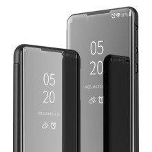 Flip telefontok átlátszó előlappal Samsung Galaxy A41 készülékhez - RÓZSAARANY