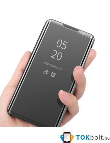 Flip telefontok átlátszó előlappal Samsung Galaxy A41 készülékhez - RÓZSAARANY
