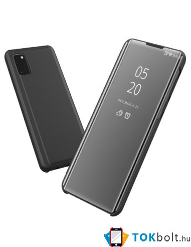 Flip telefontok átlátszó előlappal Samsung Galaxy A41 készülékhez - RÓZSAARANY