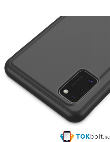 Flip telefontok átlátszó előlappal Samsung Galaxy A41 készülékhez - RÓZSAARANY